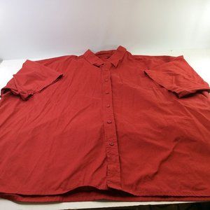 Knockout Jeans Men's 5X Big Red Maroon Short Sleeve Shirt 100 Cotton